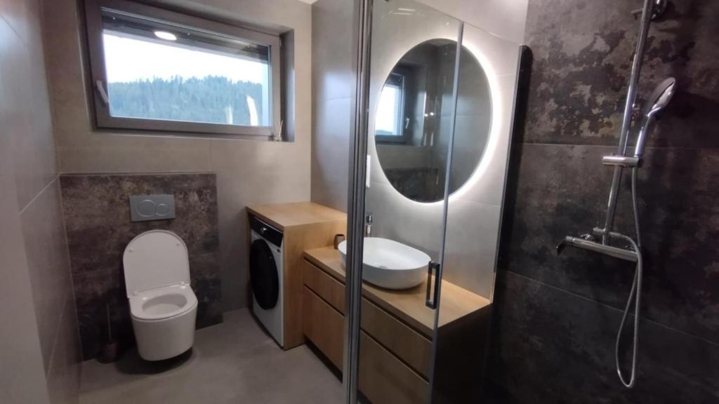 Koupelna v ubytování Apartmány Anami