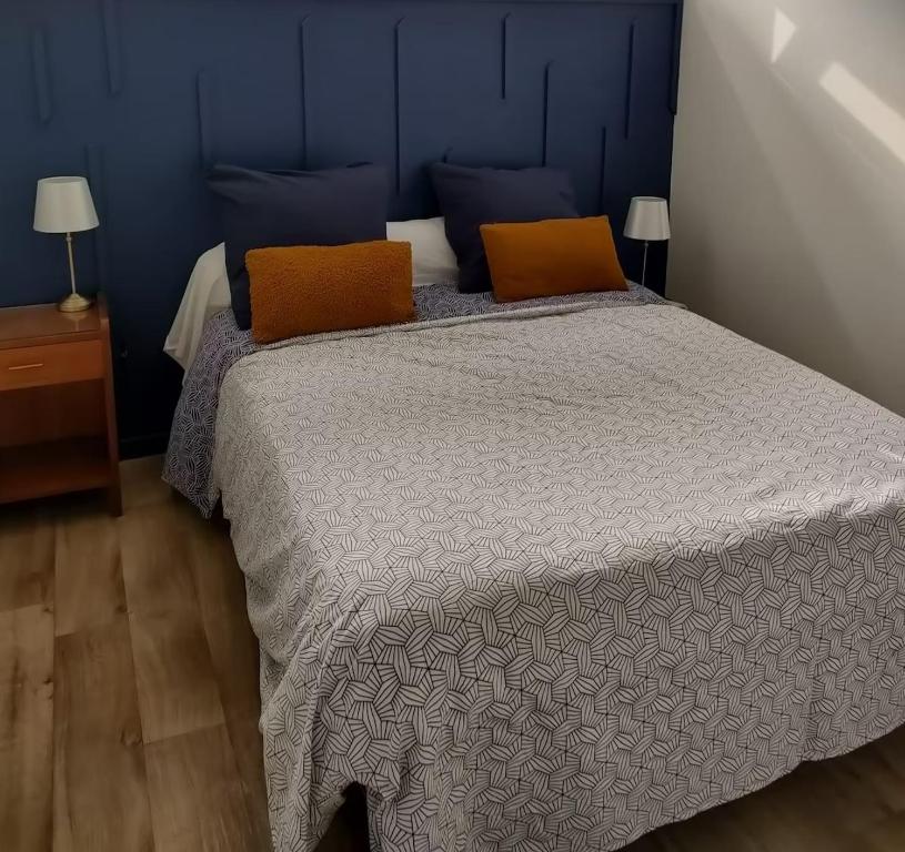 Łóżko lub łóżka w pokoju w obiekcie Le Petit Cocon - Parking privé - Lyon Sud