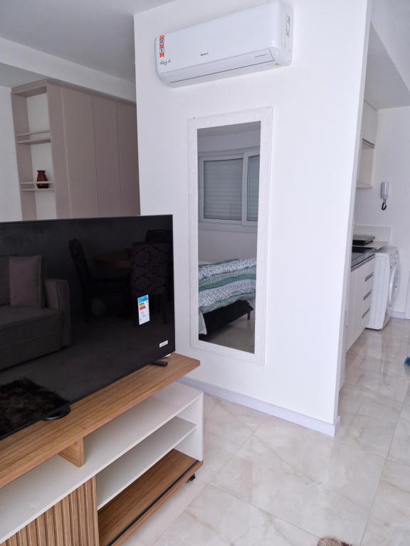 TV a/nebo společenská místnost v ubytování Loft confortável com garden