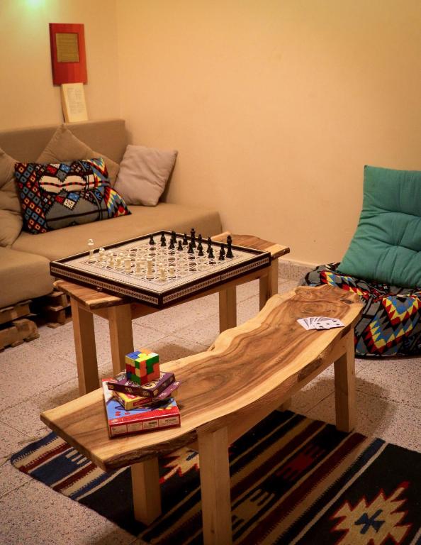 Posezení v ubytování Tecoma Hostel