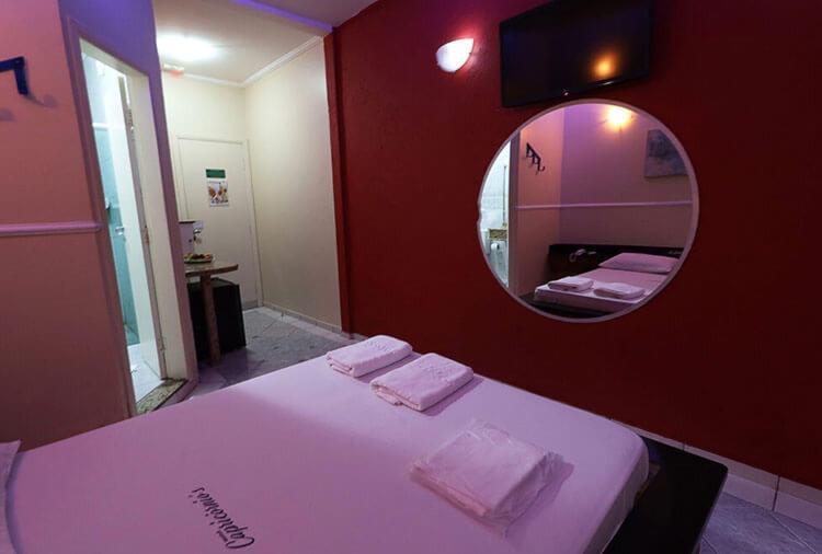 Postel nebo postele na pokoji v ubytování MOTEL CAPRICÓRNIOS