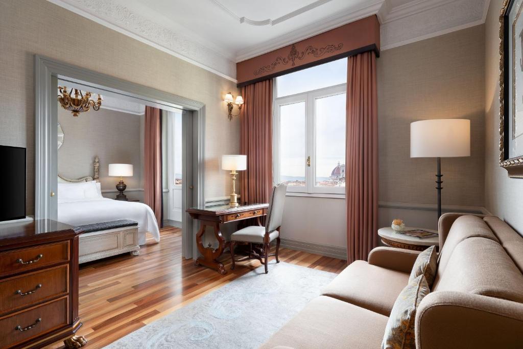 A bed or beds in a room at The Westin Excelsior, Florence
