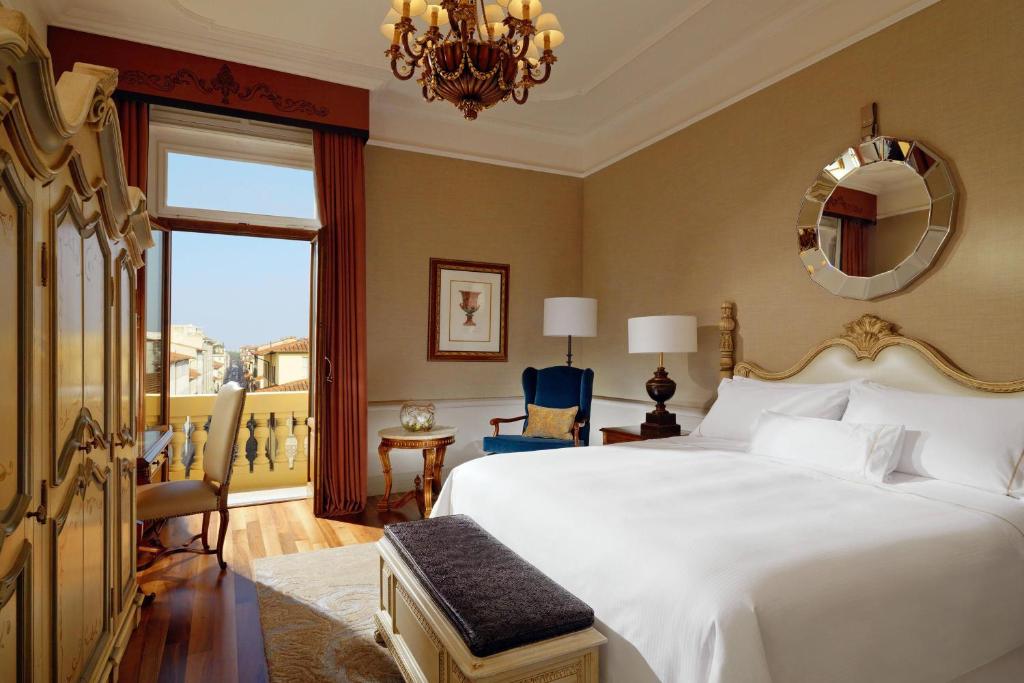A bed or beds in a room at The Westin Excelsior, Florence