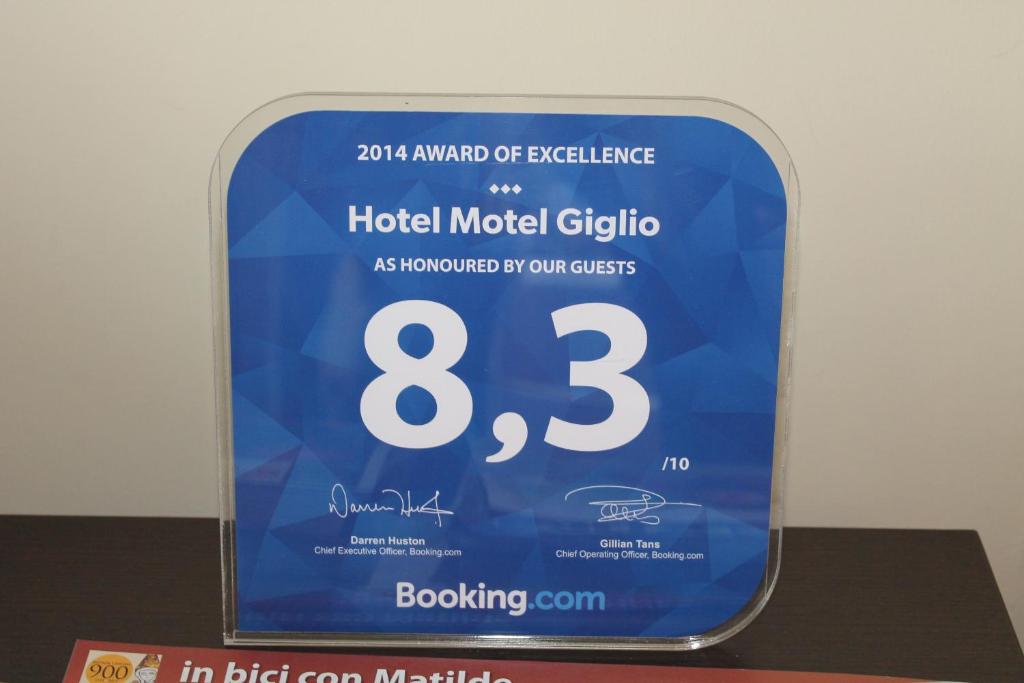 Certifikát, hodnocení, plakát nebo jiný dokument vystavený v ubytování Hotel Motel Giglio