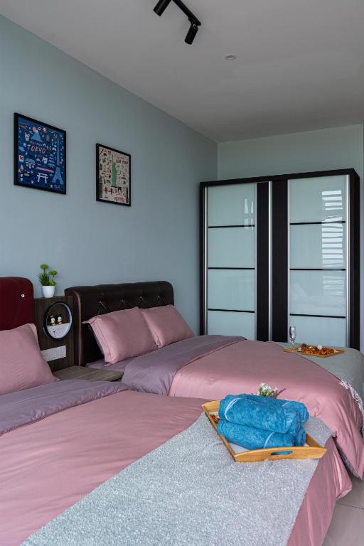 Postel nebo postele na pokoji v ubytování Leisure Home-1Bedroom