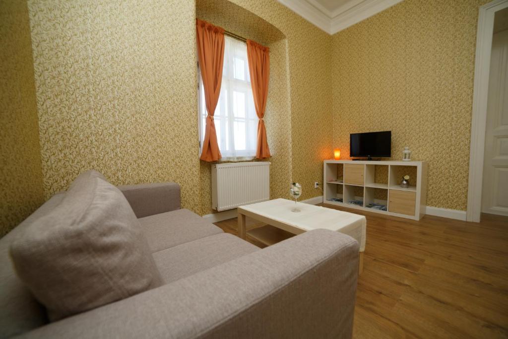 TV a/nebo společenská místnost v ubytování Chateau Diva