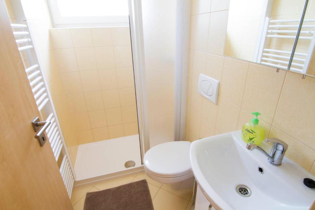 Koupelna v ubytování Resort Zajíci ze Zaječí