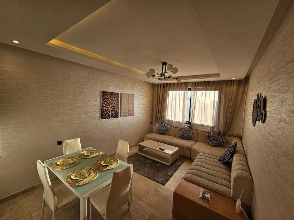 Posezení v ubytování Chic apartment with pool Founty Agadir