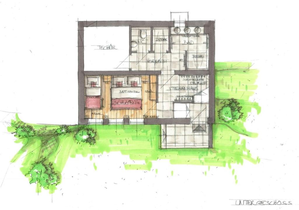 Plán poschodí v ubytovaní Chalet Haberlhütte