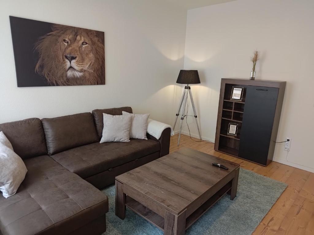 Χώρος καθιστικού στο Mikta Homes24 in Crimmitschau