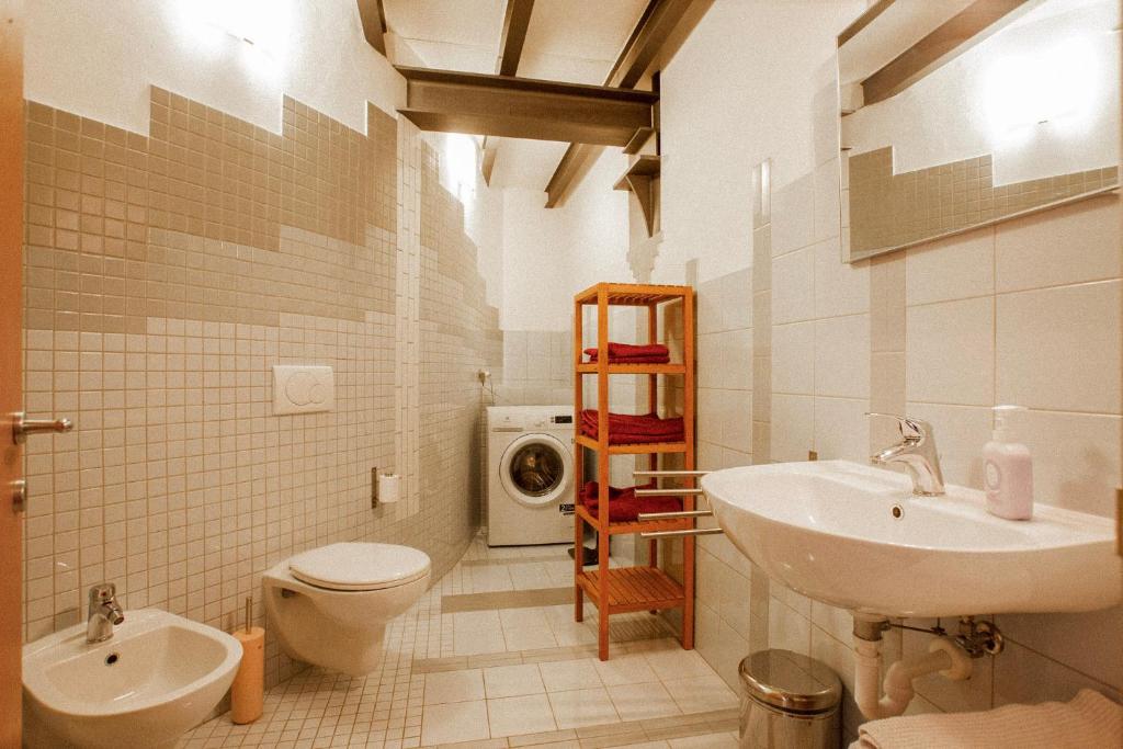 Koupelna v ubytování La Filanda: Loft