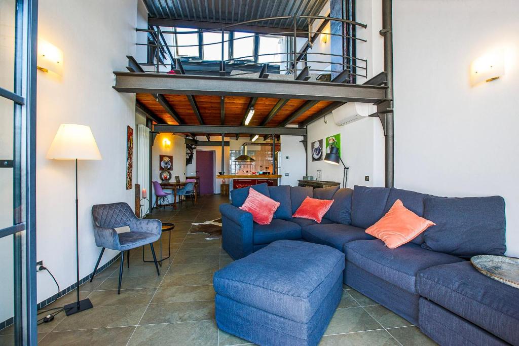 Posezení v ubytování La Filanda: Loft