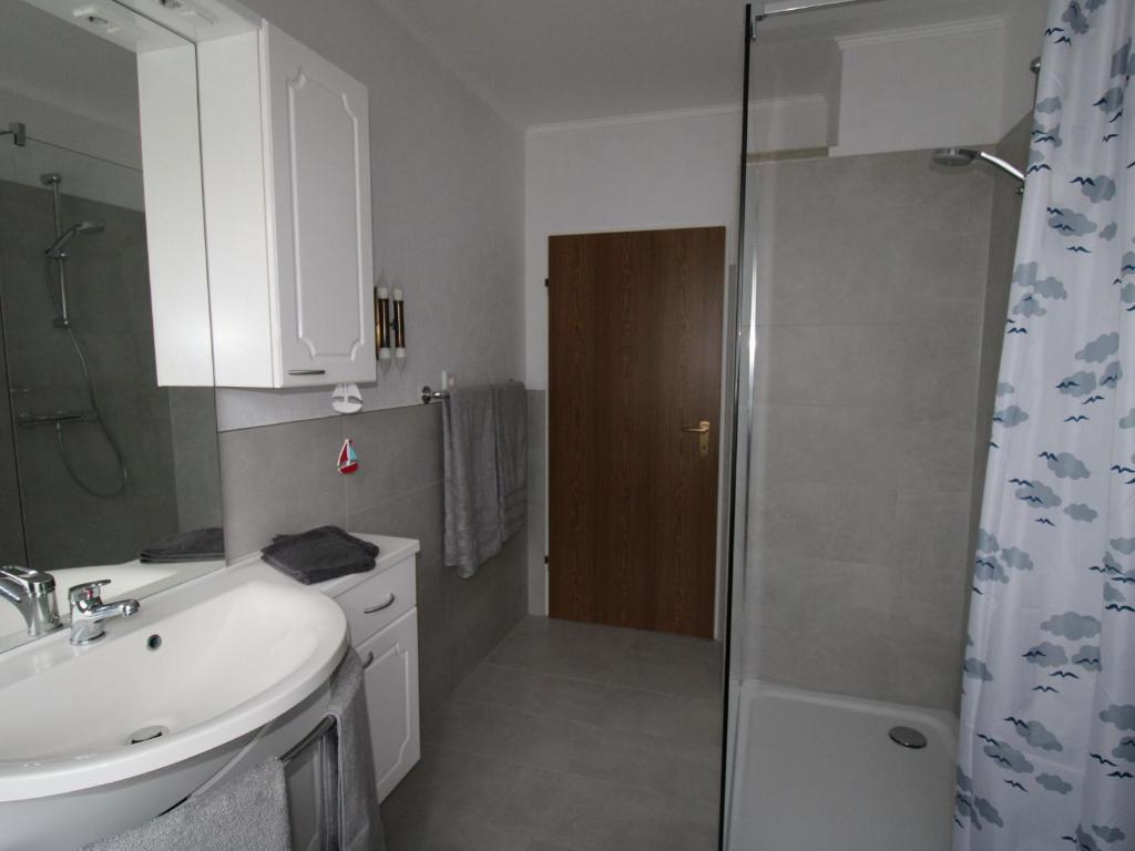Koupelna v ubytování Ferienwohnung Möhneblick