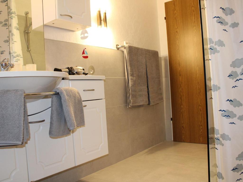 Kuchyň nebo kuchyňský kout v ubytování Ferienwohnung Möhneblick