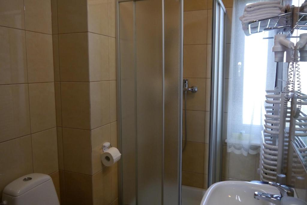 Koupelna v ubytování 55myHOUSE