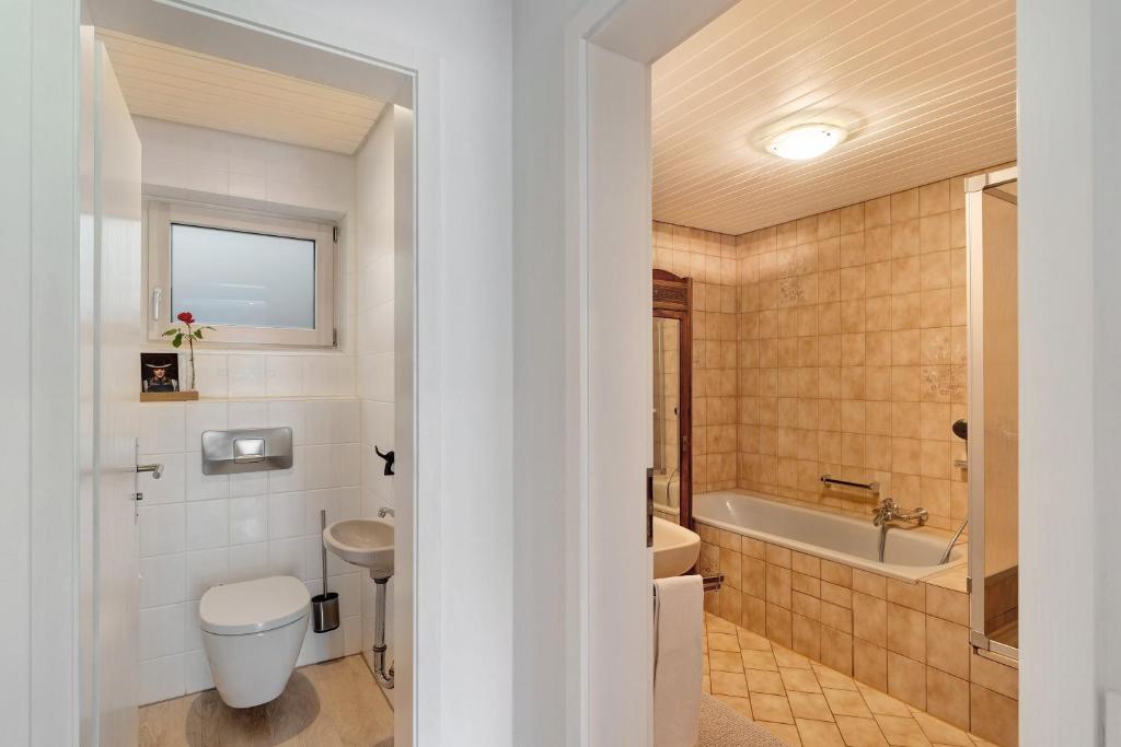 Koupelna v ubytování Ferienwohnung Kuckuckslockennest