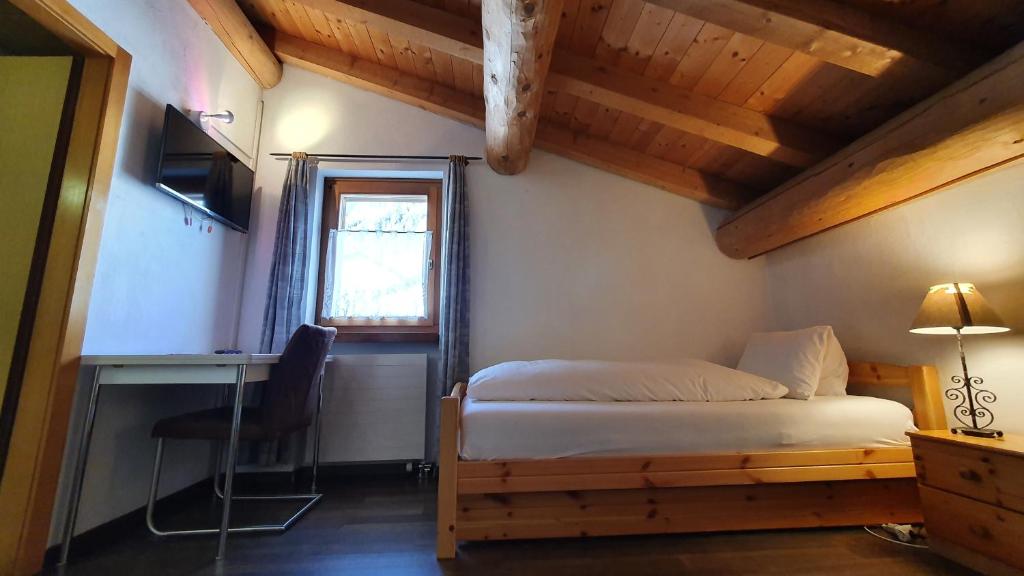 Postel nebo postele na pokoji v ubytování Hotel Suretta