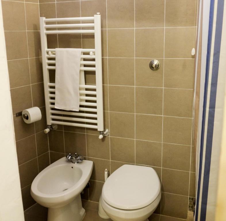 Koupelna v ubytování Albergo Bernini