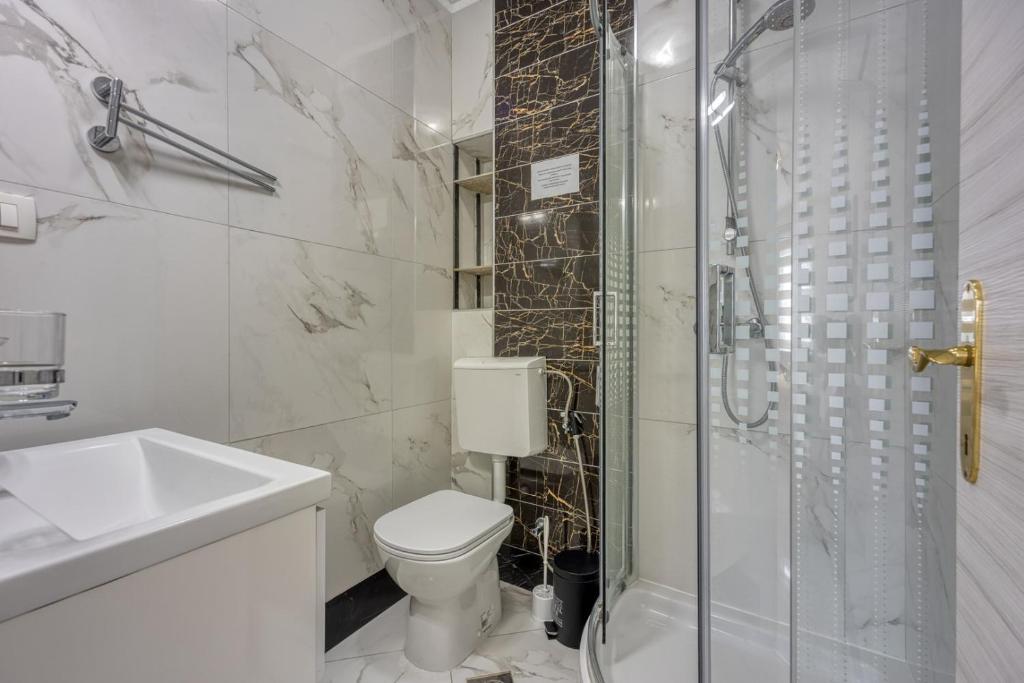 Koupelna v ubytování Stipe Rooms