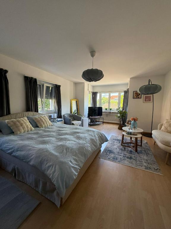Postel nebo postele na pokoji v ubytování MTL Schweiz Apartments