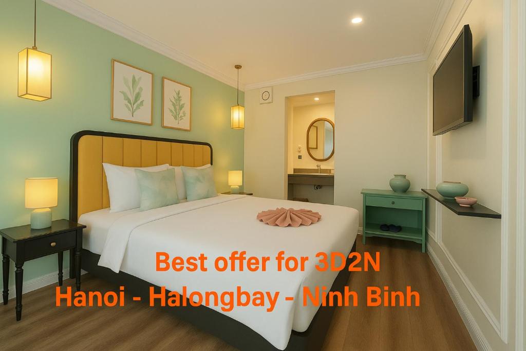 TV a/nebo společenská místnost v ubytování Omina Hanoi Hotel & Travel