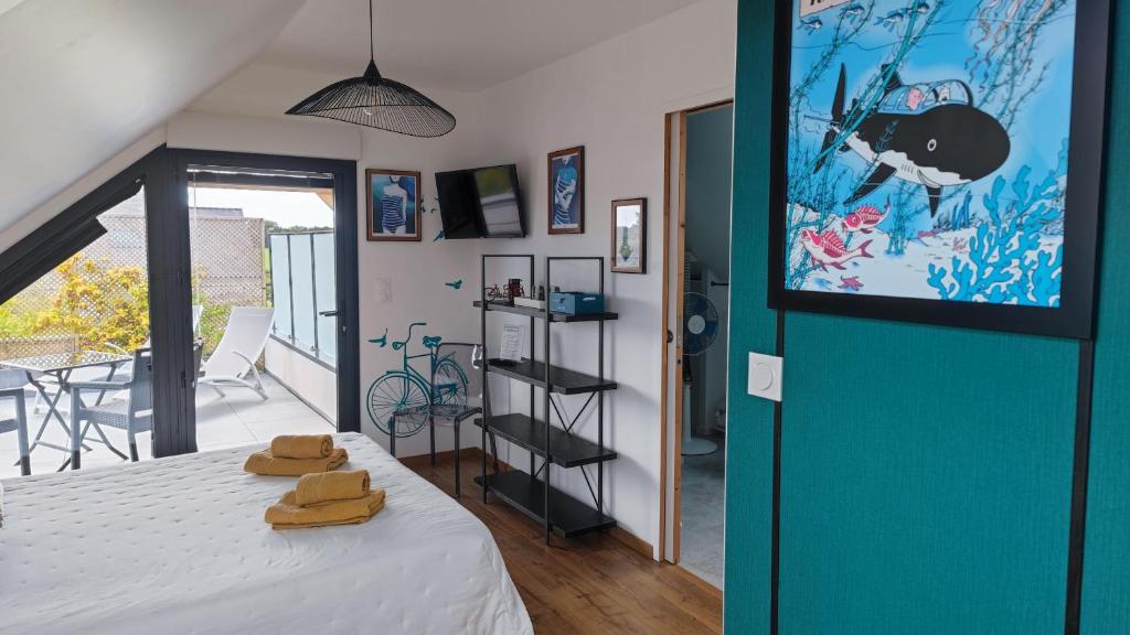 Postel nebo postele na pokoji v ubytování AMARRÉ Chambres d'Hôtes