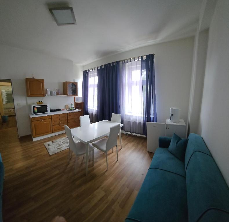 Kuchyň nebo kuchyňský kout v ubytování Bluestars Home