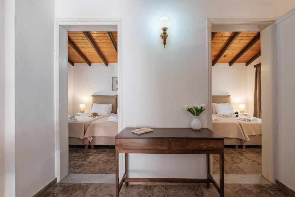 Postel nebo postele na pokoji v ubytování Kalamionas Studios & Apartments