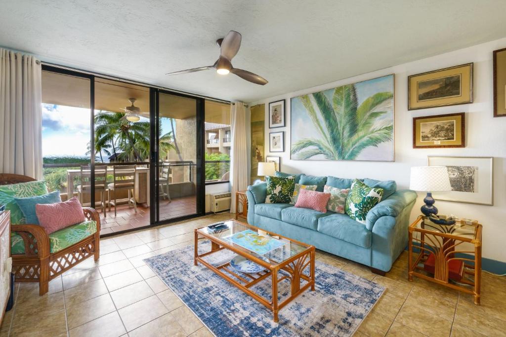 Χώρος καθιστικού στο Big Island Kona Pacific E632 by Coldwell Banker Island Vacations