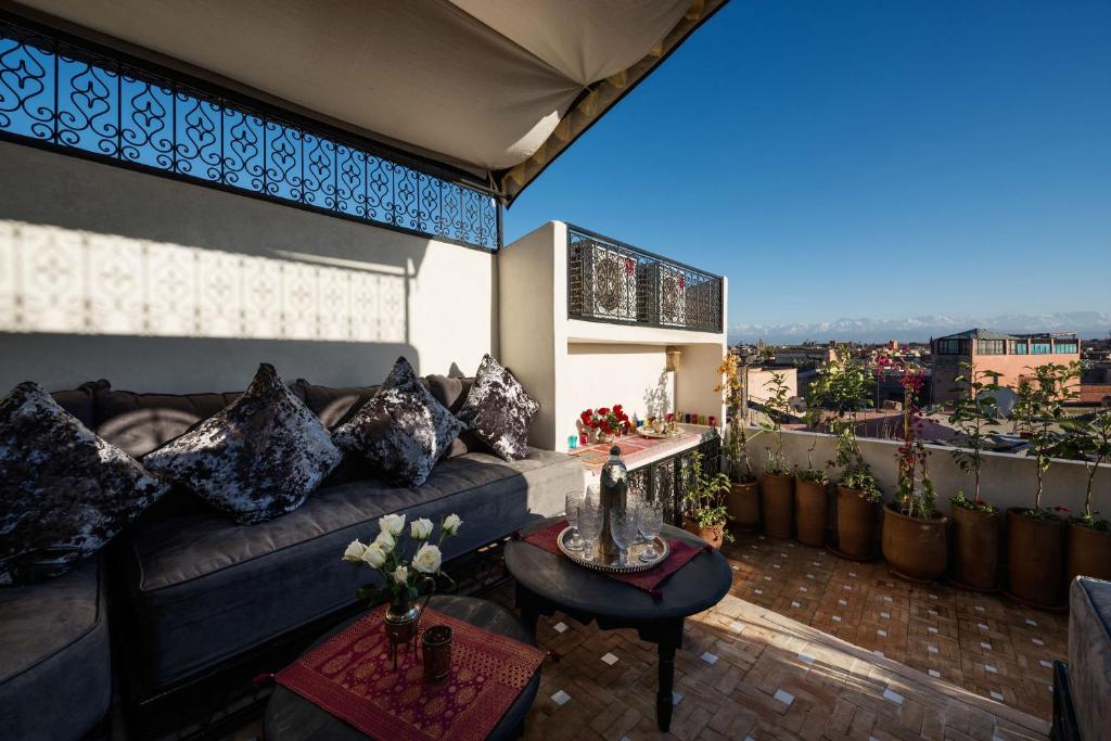Balkón nebo terasa v ubytování Riad Star by Marrakech Riad