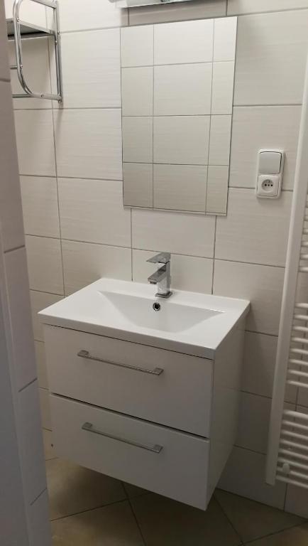 Koupelna v ubytování Apartmány Vydrýsek