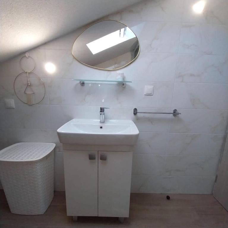 Koupelna v ubytování Apartments Zlata