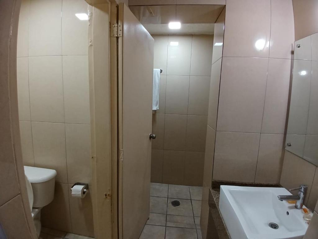 Koupelna v ubytování HOTEL SOL