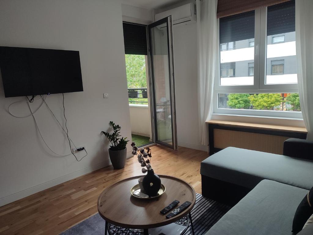 Sjónvarps- og/eða afþreyingartæki á Apartman Mir