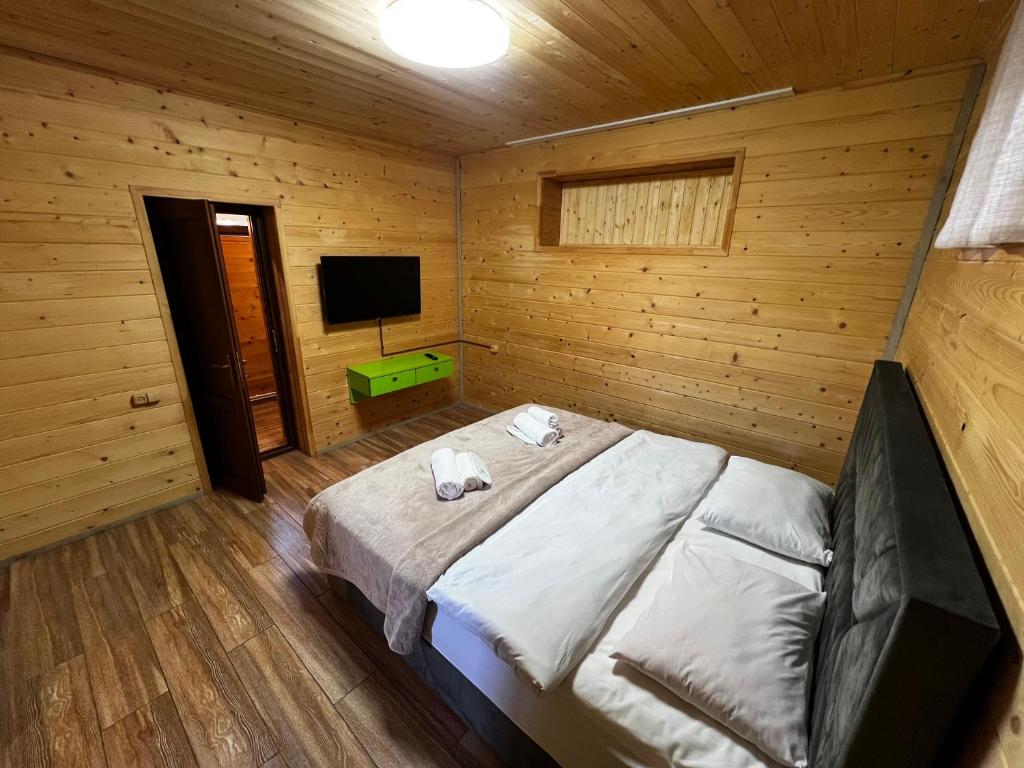 TV a/nebo společenská místnost v ubytování Balkonchik GuestHouse
