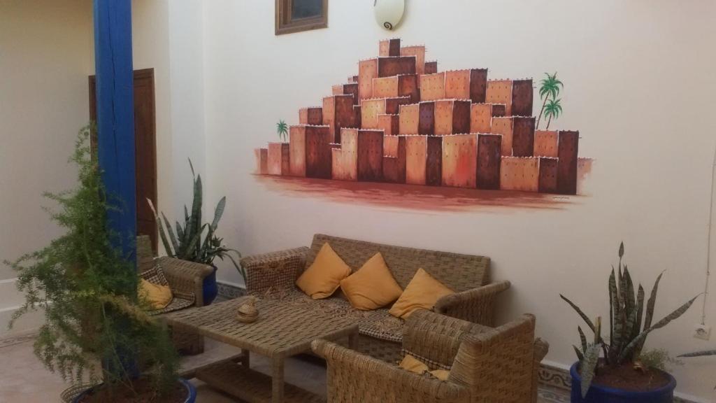 Posezení v ubytování Auberge du Marabout
