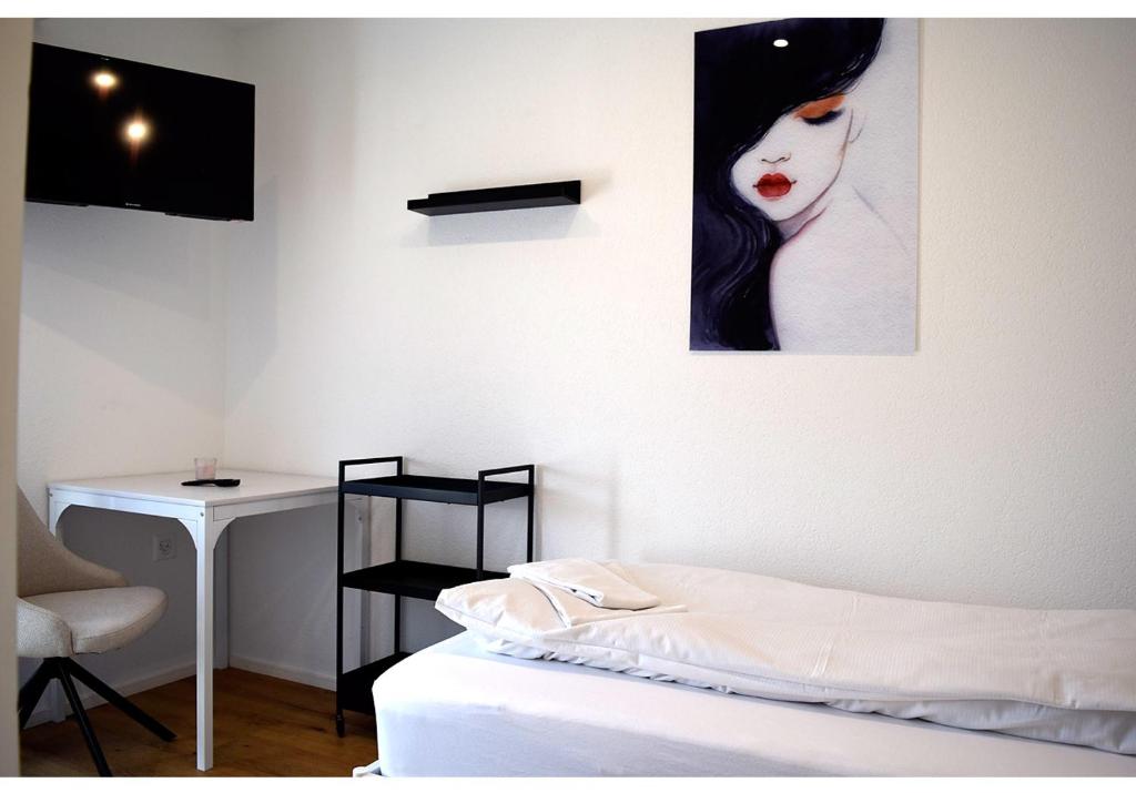 Postel nebo postele na pokoji v ubytování Hotel Restaurant Krebs