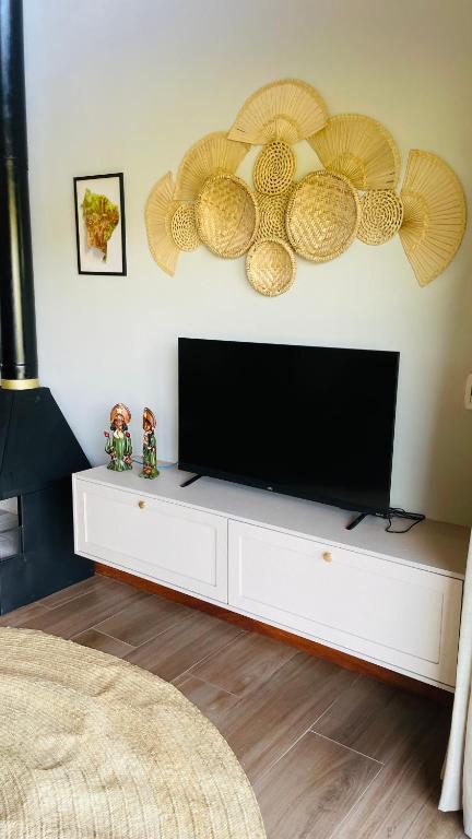 TV a/nebo společenská místnost v ubytování Paraíso do Salto