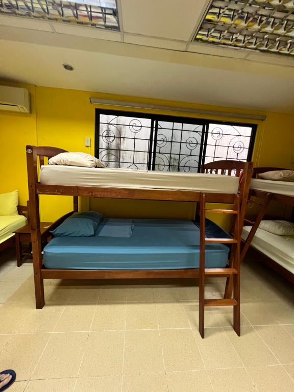 Voodi või voodid majutusasutuse Panama Hat Hostel toas