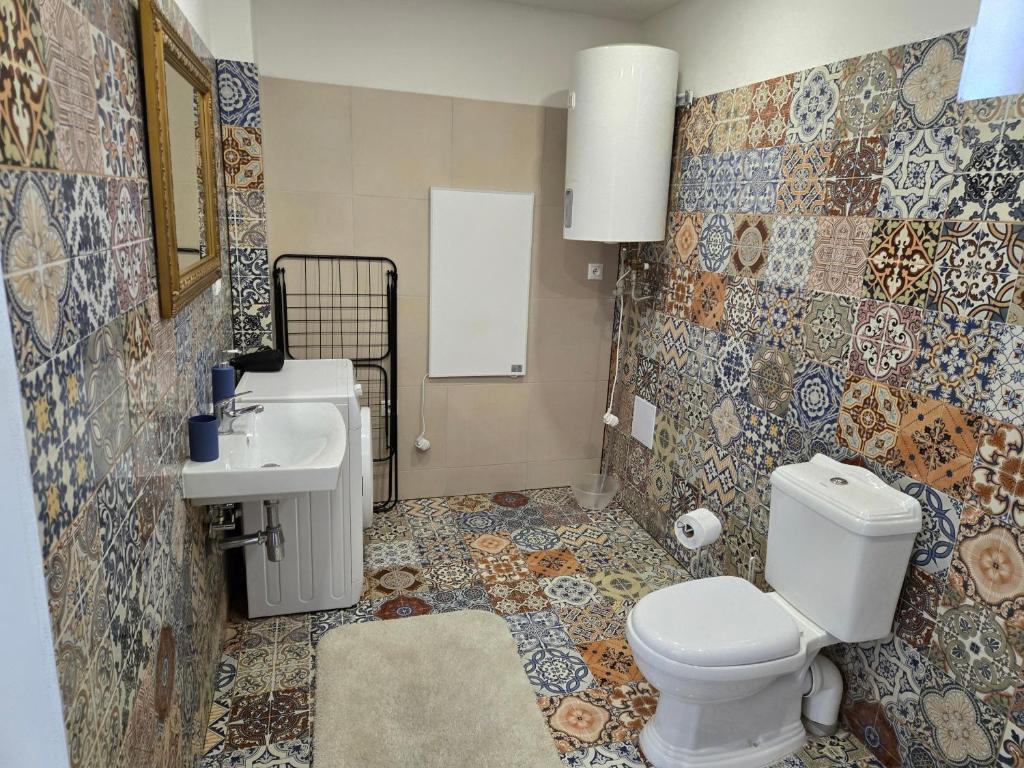 Koupelna v ubytování Apartmány Modrý Dom