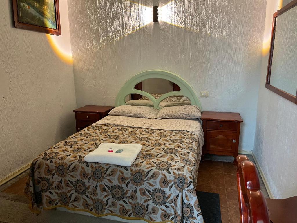 Postel nebo postele na pokoji v ubytování Hotel Las Flores