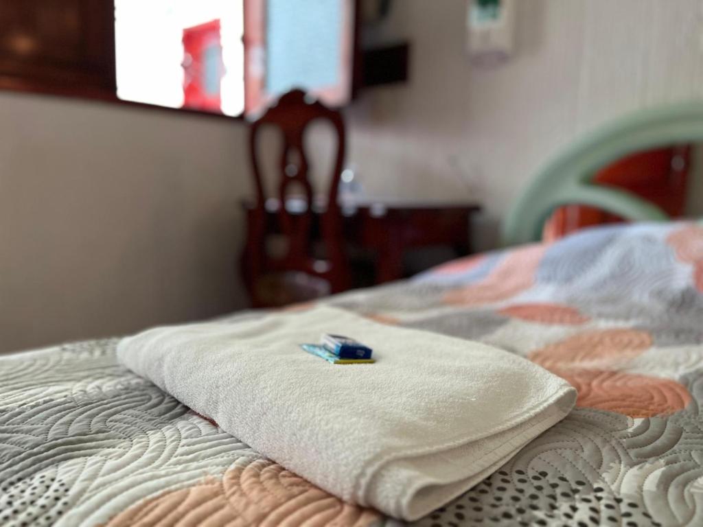 Postel nebo postele na pokoji v ubytování Hotel Las Flores