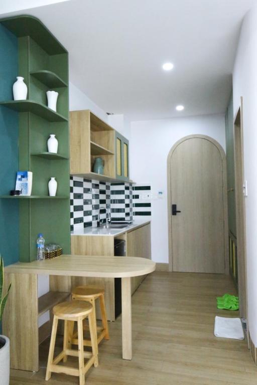 Kuchyň nebo kuchyňský kout v ubytování VK House Apartment