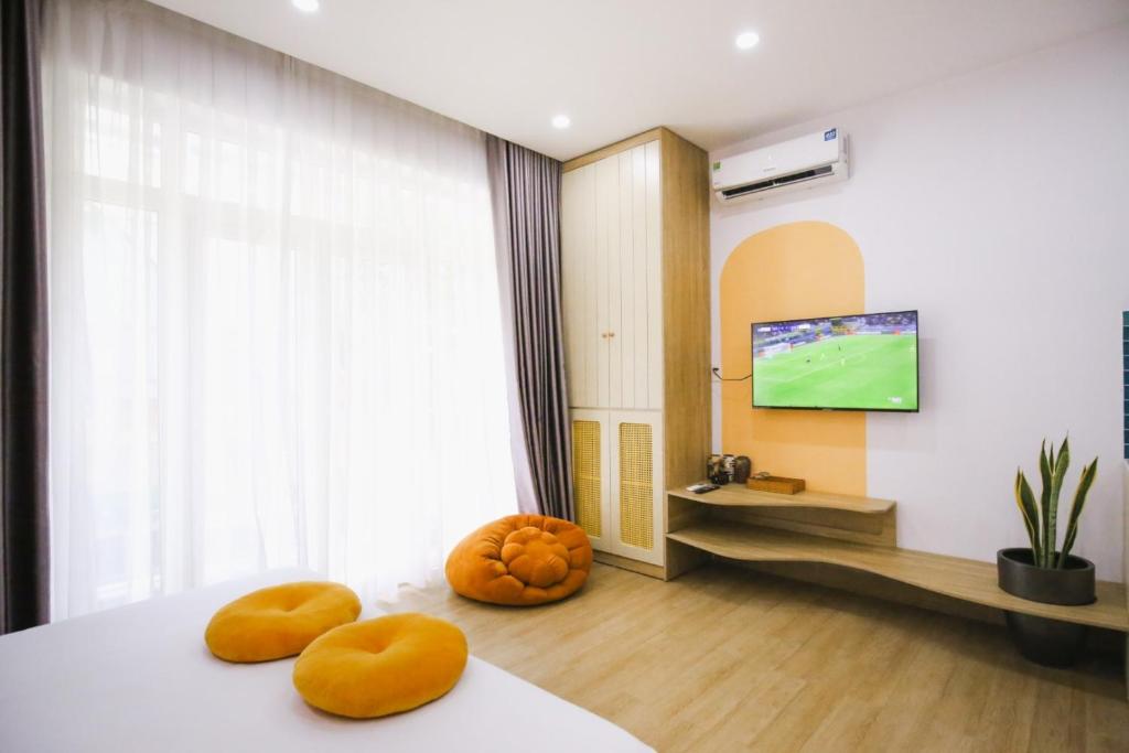 TV a/nebo společenská místnost v ubytování VK House Apartment