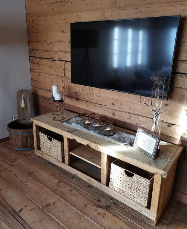 TV a/nebo společenská místnost v ubytování Hockmatte