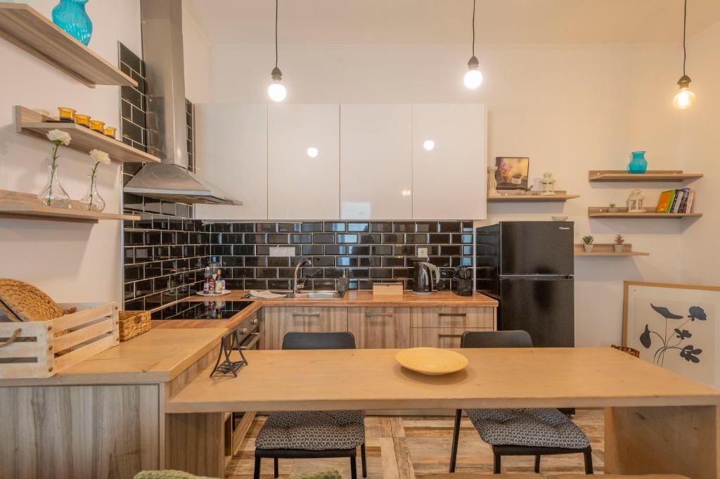 Kuchyň nebo kuchyňský kout v ubytování casa in piazza