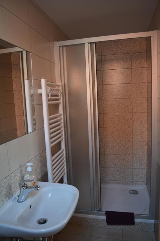 Koupelna v ubytování Penzion Sklep Sv. Urbana