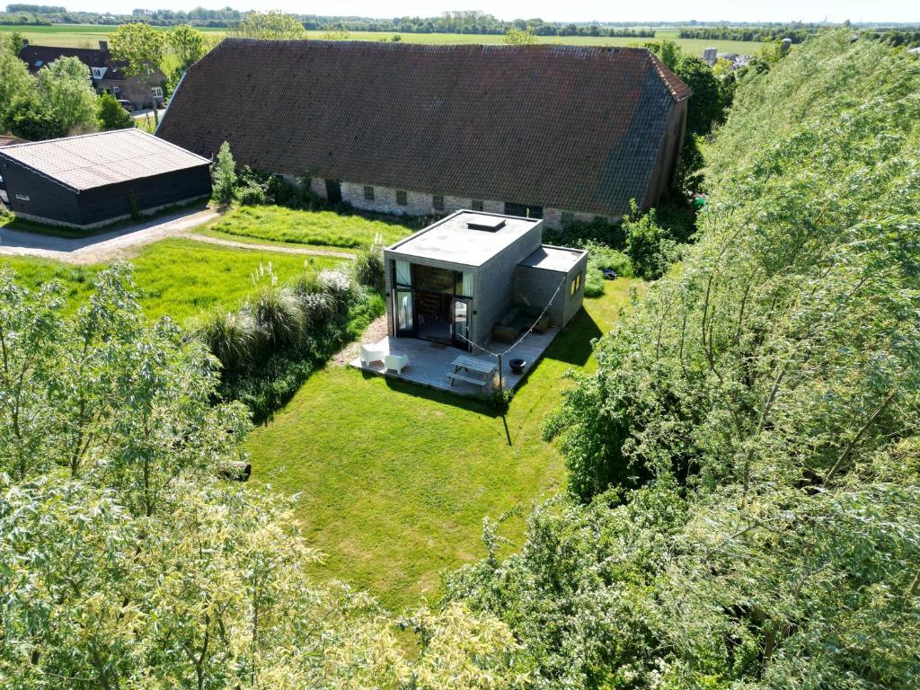 Zahrada ubytování Tiny House Lantliv Oostkapelle, bij de boer