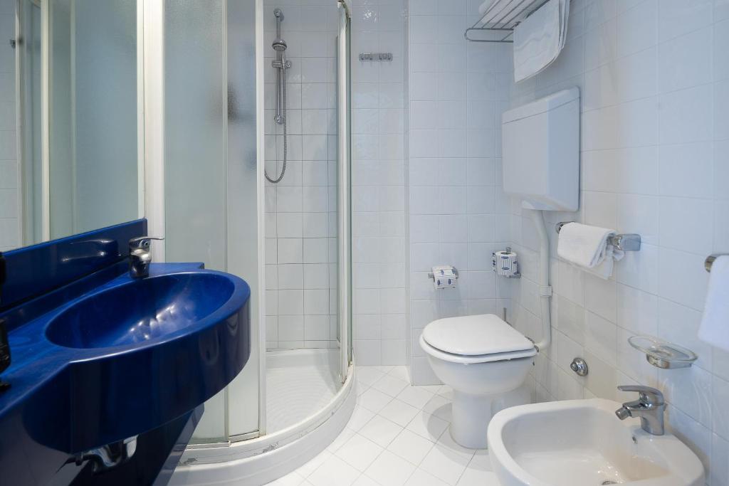 Koupelna v ubytování Hotel Oriente