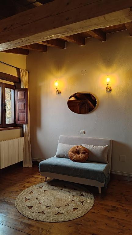 Postel nebo postele na pokoji v ubytování Posada La Dalia